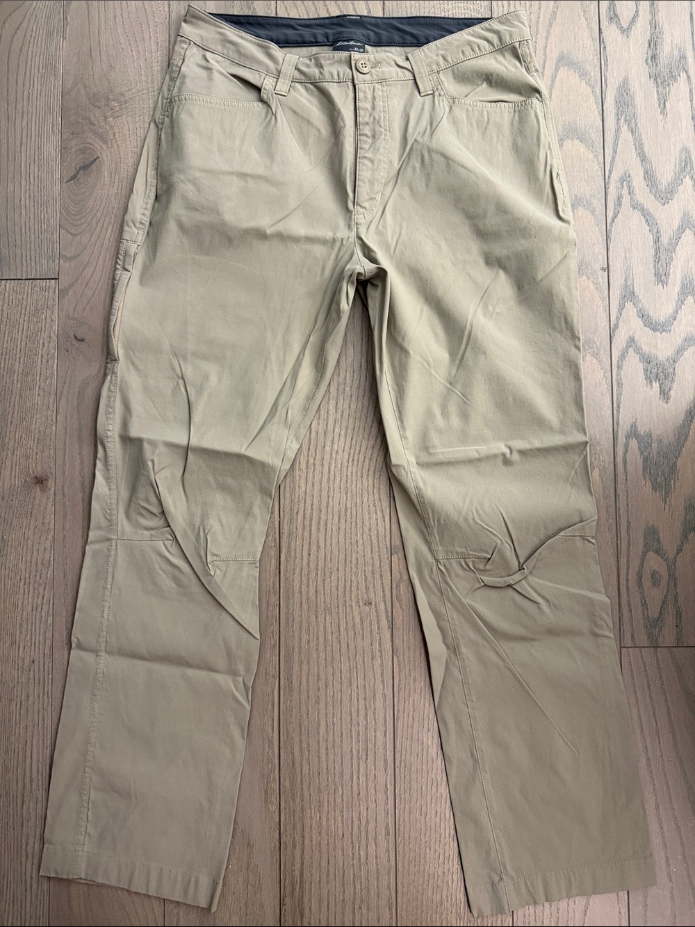 Eddie Bauer Men's Tan Chino Pants - Lightweight Stretch